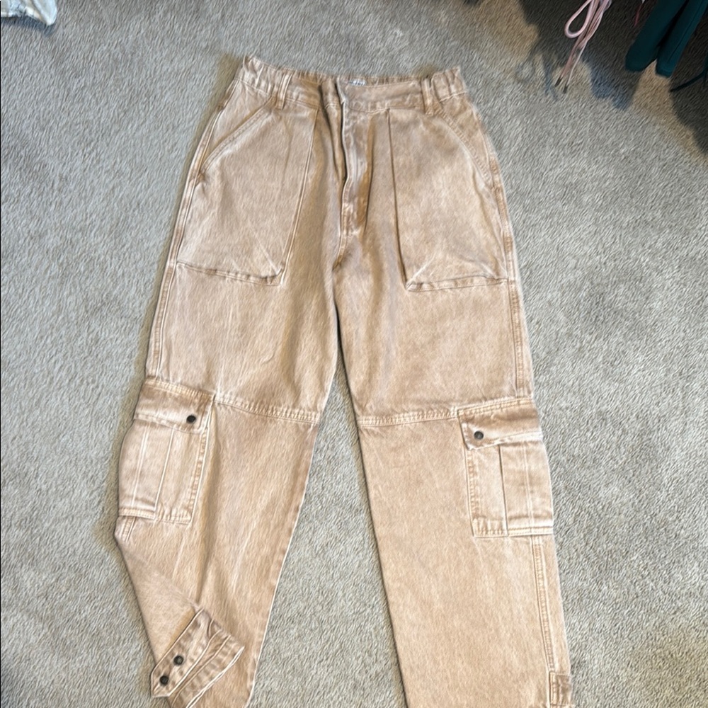 Women’s Marx Slouchy Tan Cargo Pants